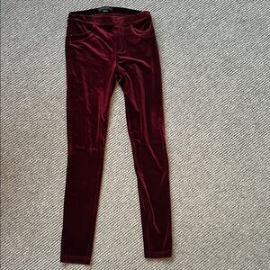 Sanctuary Burgundy Velvet Pants, Size S